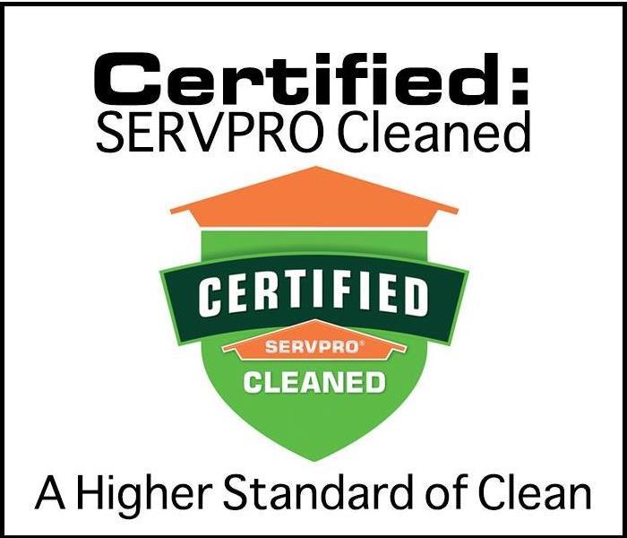 Certified: SERVPRO Cleaned 